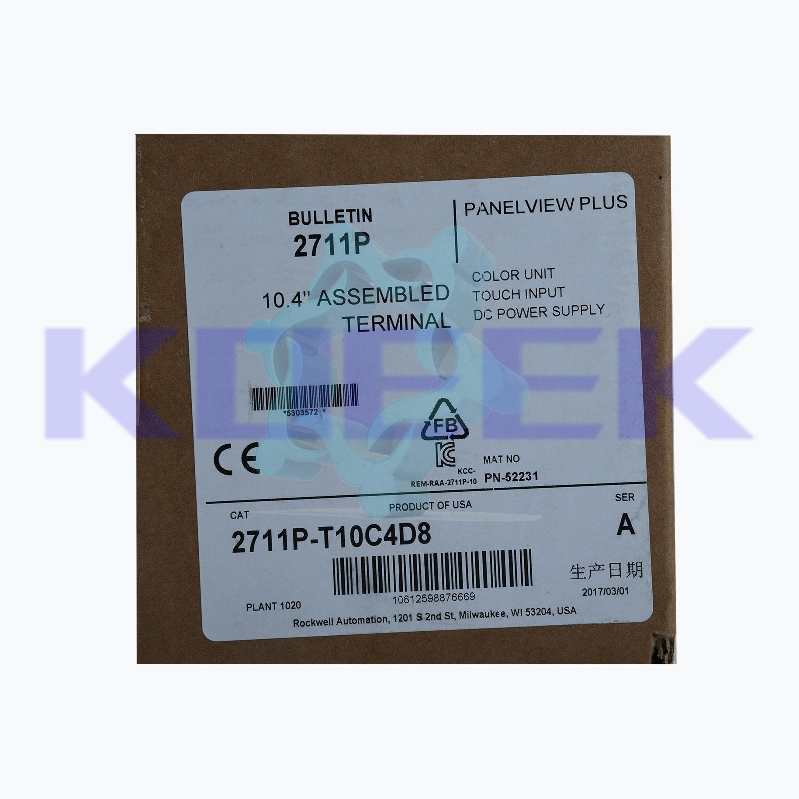 2711P-T10C4D8 KOEED 500+, 80%, Allen-Bradley, import_2020_10_10_031751, Other