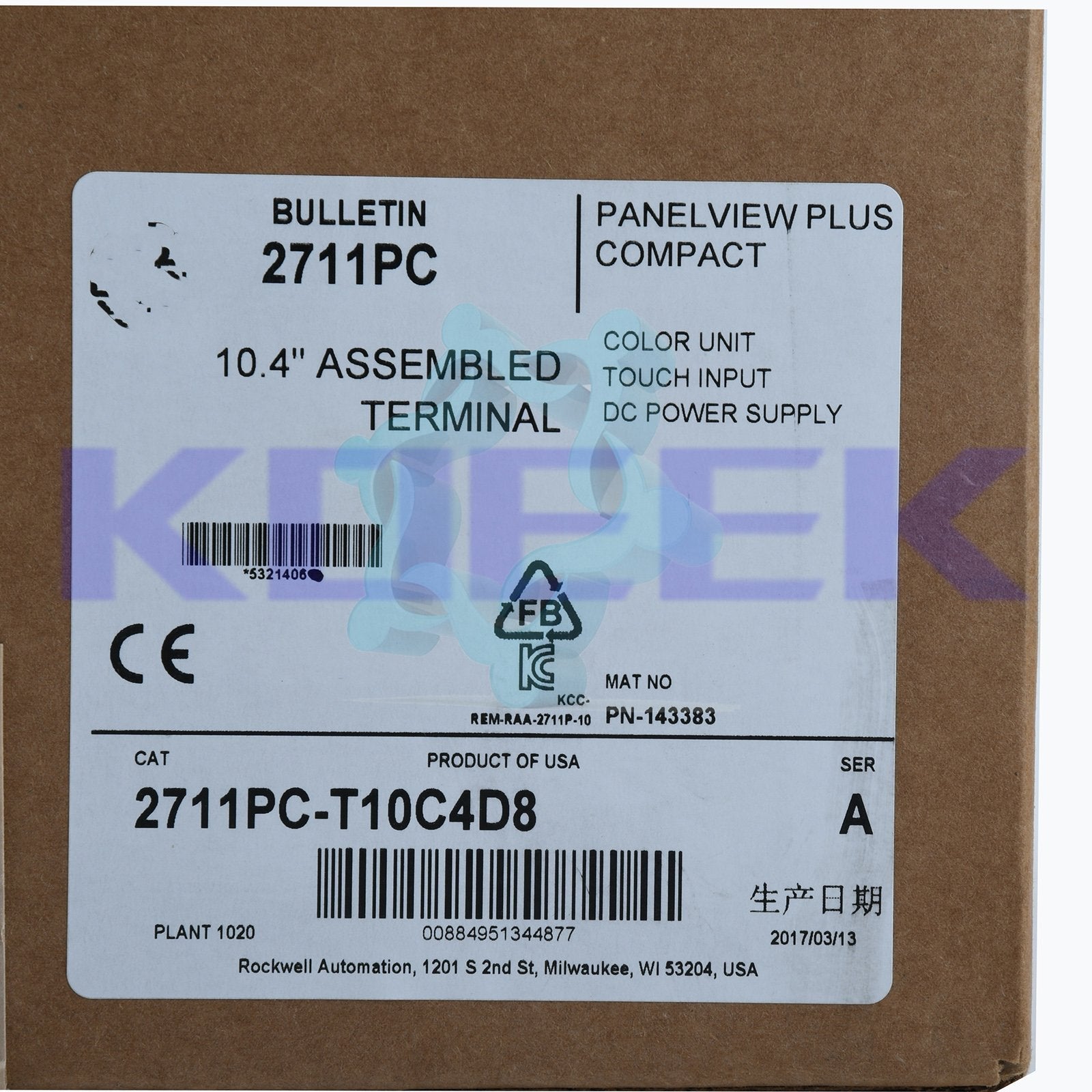 2711PC-T10C4D8 KOEED 500+, 80%, Allen-Bradley, import_2020_10_10_031751, Other