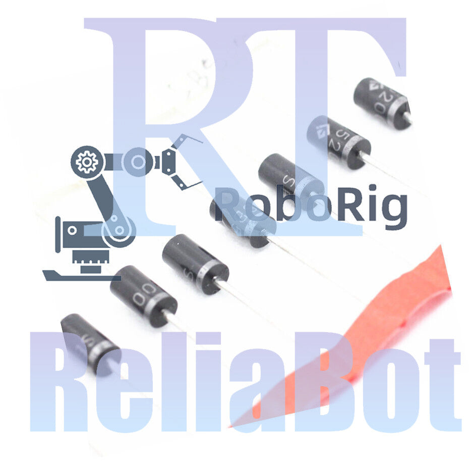 10PCS SR5200 DO-27 5.0 AMP SCHOTTKY BARRIER RECTIFIERS
