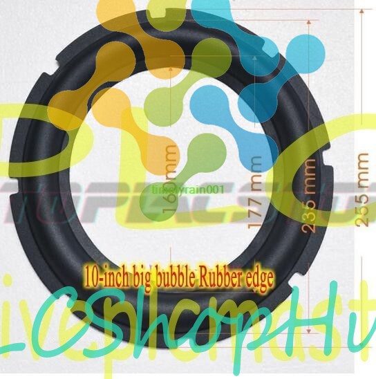 2pcs 10"inch Speaker Rubber edge subwoofer surround repair parts big-bubble