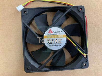 for Y.S.TECH 12025 FD121225MB DC12V 0.29A 12CM double ball cooling fan