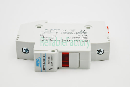 Miro RT18-32(X) Cylindrical Fuse Holders 10*38 32Amp 690VAC 1 Pole