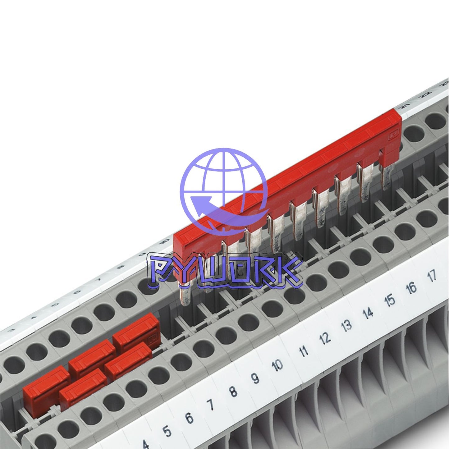 5pcs PHOENIX FBS 20-5 3030226 Plug-in Bridge 20 Positions 5.2 mm Pitch Red