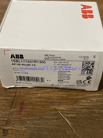 ABB -AF16-40-00-13 100-250V50/60HZ-DC Contactor1pc Contactor