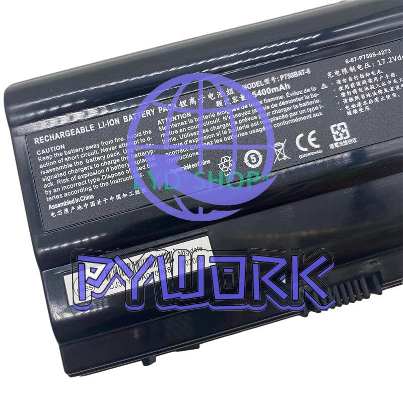 P750BAT-8 Laptop Battery 14.8V 5400mAh For X599 X799 P770ZM P750BAT-8 P751ZM