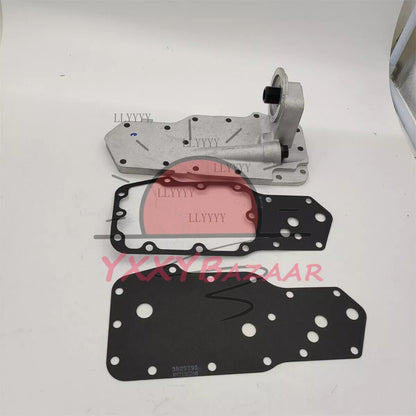 Oil Filter Mount Housing W/Gaskets 4934217 For 1989-02 Cummins 6B 6BT 6BTA 5.9L