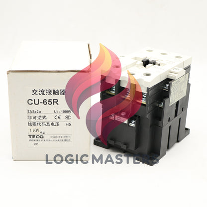 1Pcs TECO CU-65R Magnetic Contactor 100 Amp, 3 Phase, 110V Coil 3A2a2b