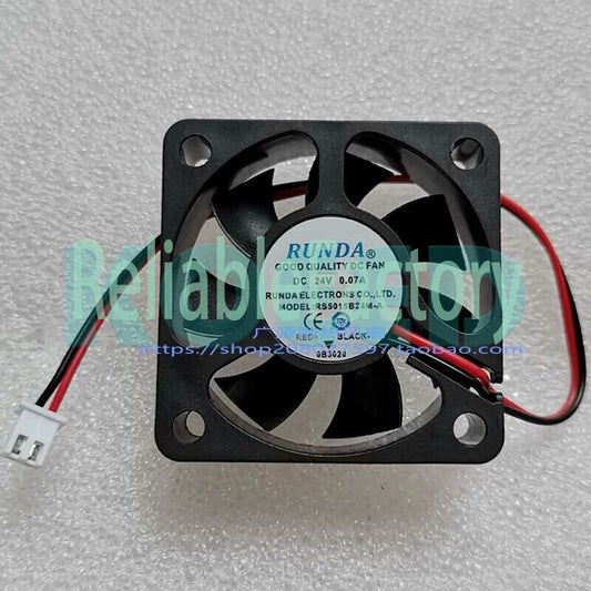 1 PCS RUNDA Fan RS5015B24M-A DC24V 0.07A 5cm 50*50*15mm 2 wire cooling fan