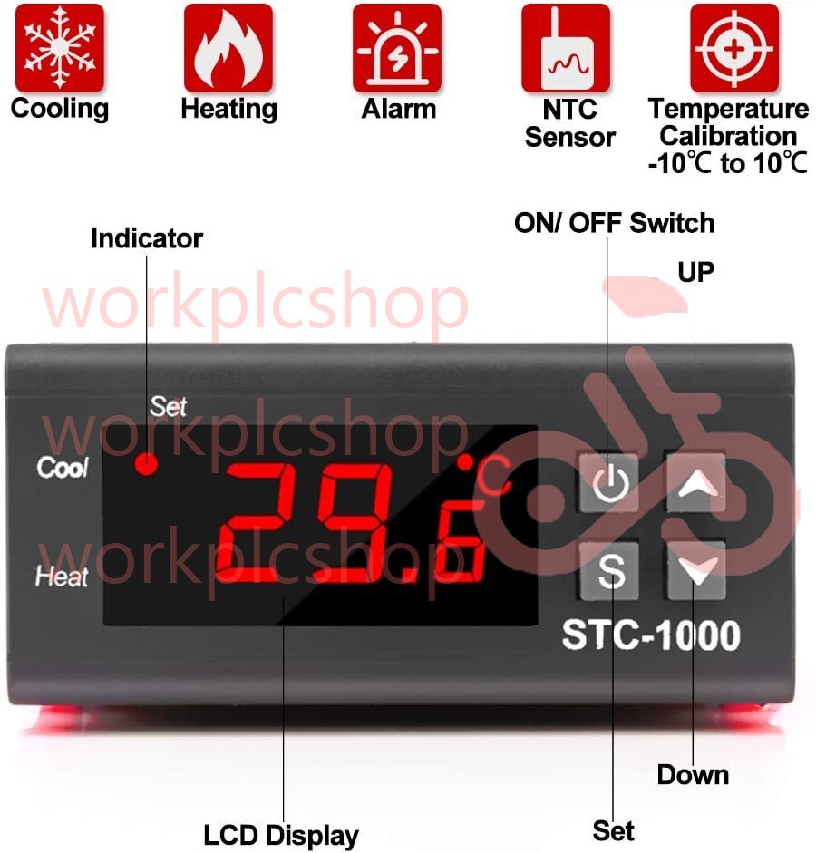 STC-1000 Digital Temperature Controller Thermostat w/ Sensor AC 110V Universal