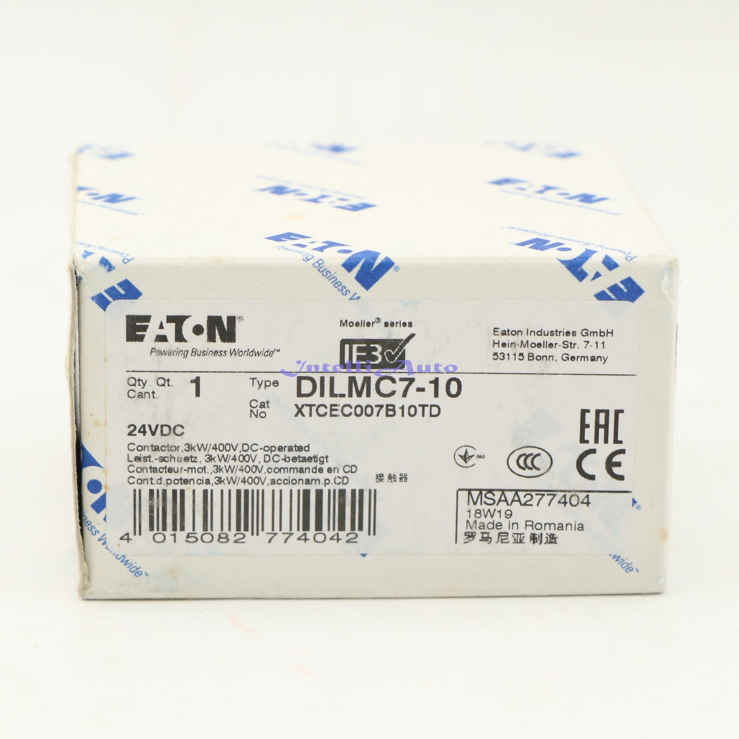 1PCS EATON MOELLER Ac Contactor DILMC7-10 24VDC Rapid delivery