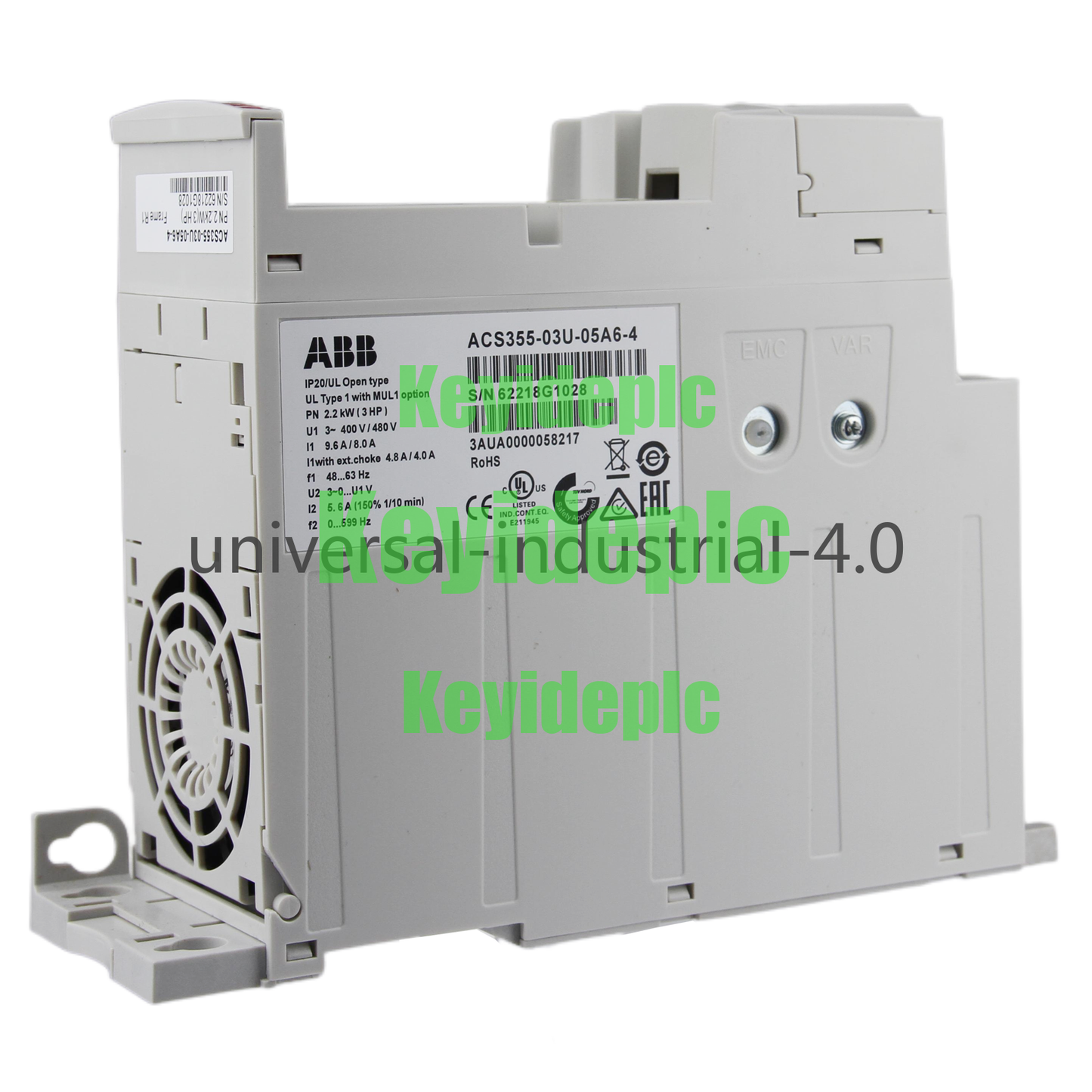 ABB AC DRIVE 3HP 5.6A 3P 380-480V R1 ACS355-03U-05A6-4 #ke