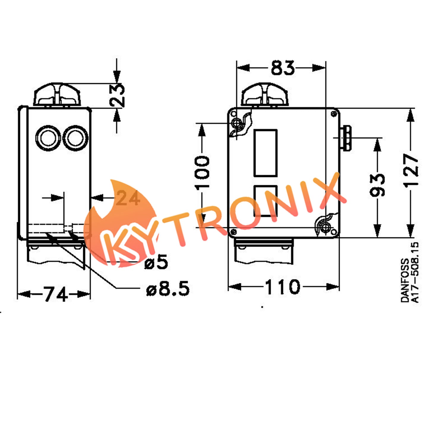 DANFOSS RT5 017-509466 Differential Pressure Switch