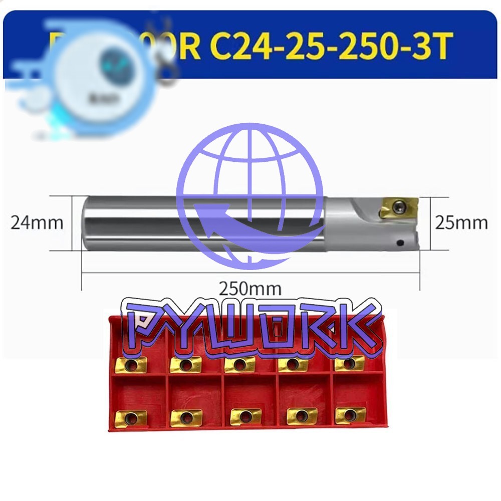300R C24-25-250-3T CNC Lathe Turning Tool Holder Bar +10pcs APMT1135PDER Inserts
