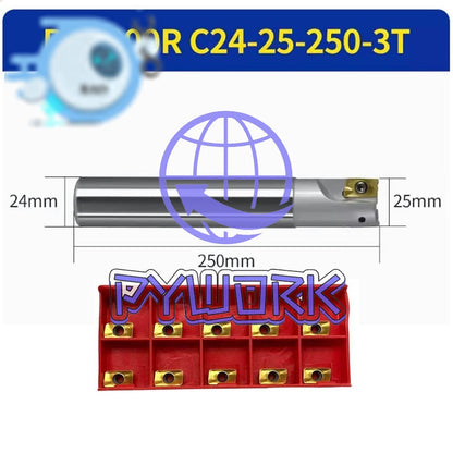 300R C24-25-250-3T CNC Lathe Turning Tool Holder Bar +10pcs APMT1135PDER Inserts