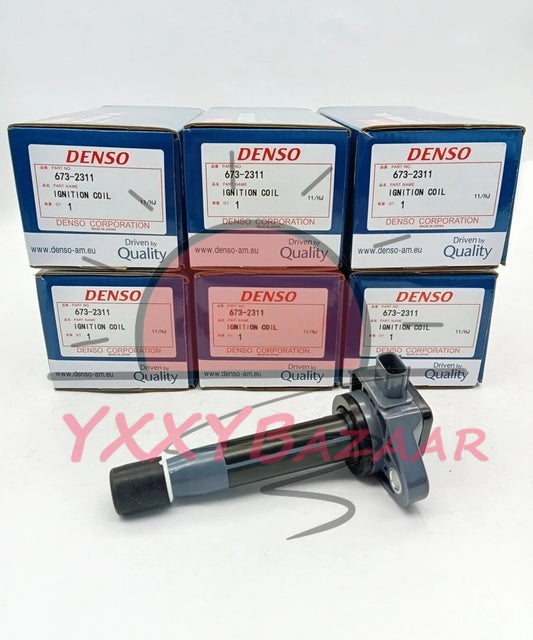 Denso 6Pcs Ignition Coils For Honda Accord Odyssey 08-17 30520-R70-A01 673-2311