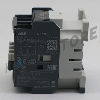 1PCS ABB AX18-30-10-80 Contactor 220-230V50Hz/230-240V60Hz 1SBL921074R8010