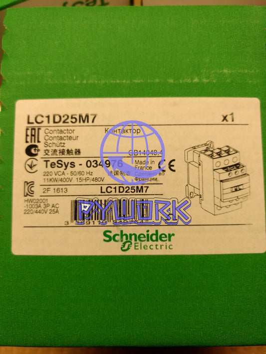 LC1D25M7 Contactor 25A 3 poles AC3 1NA+1NC 220Vca LC1-D25M7 ~