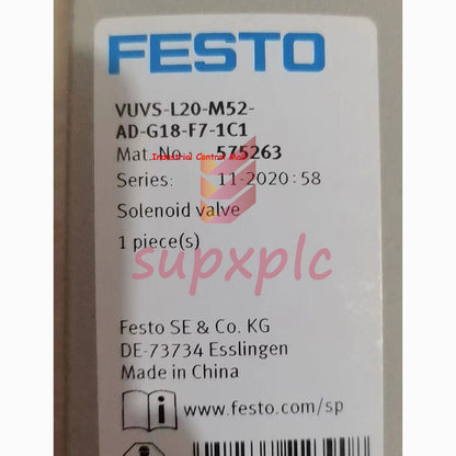 1PC For FESTO VUVS-L20-M52-AD-G18-F7-1C1 575263 Solenoid Valve Free Shipping