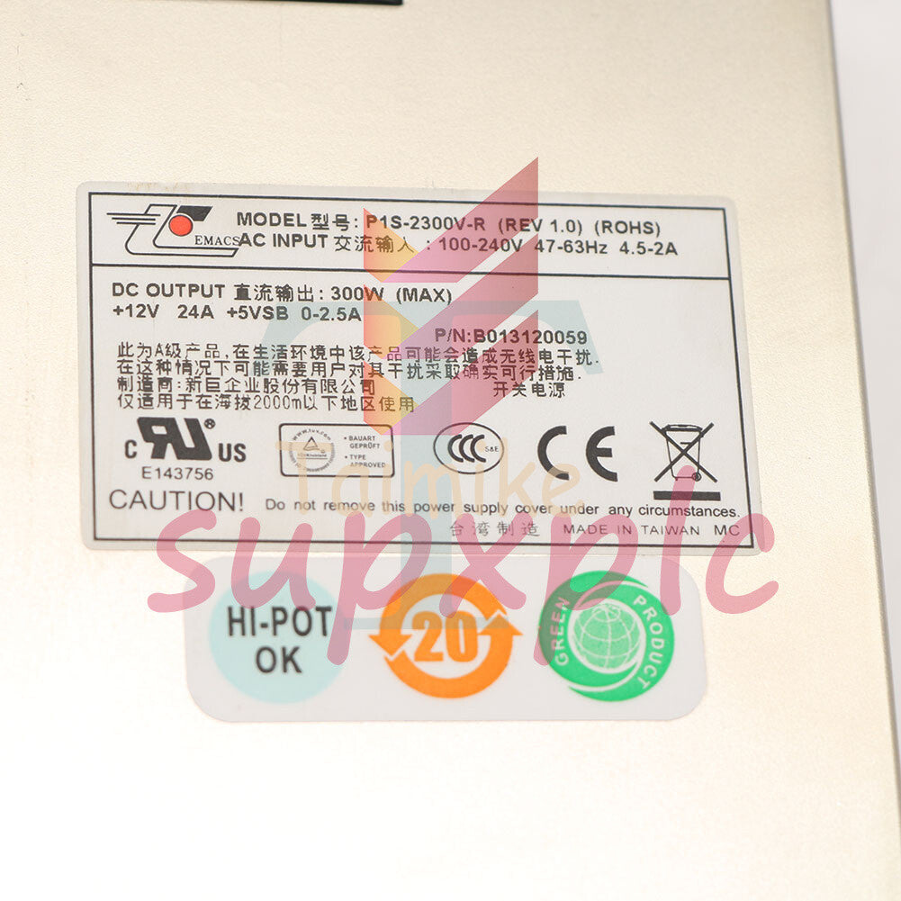 EMACS Working server power supply For P1S-2300V-R 300W 1PC