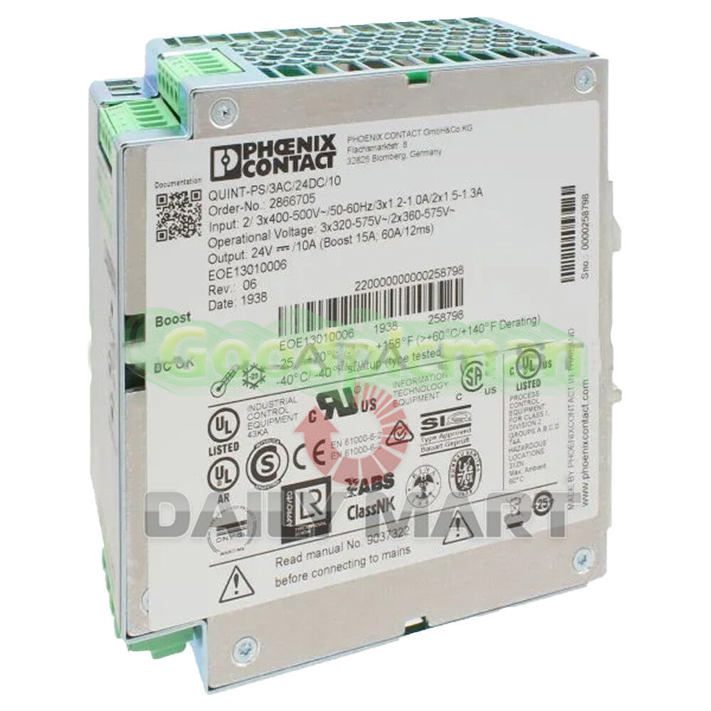 PHOENIX CONTACT QUINT-PS/3AC/24DC/10 2866705 Power Supply