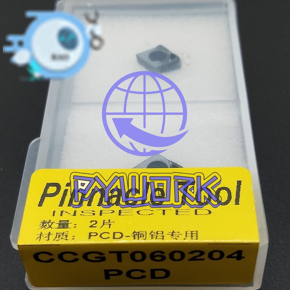 2pcs CCGT060204 PCD INSERT diamond insertscopper Polycrystalline diamond tools