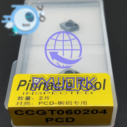 2pcs CCGT060204 PCD INSERT diamond insertscopper Polycrystalline diamond tools