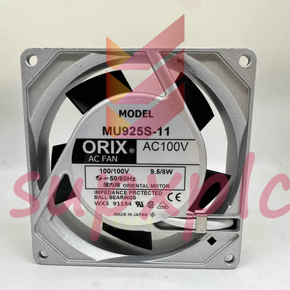 1 PCS ORIX Fan MU925S-11 AC 100V 9.5/8W 90*25MM Aluminum frame cooling fan
