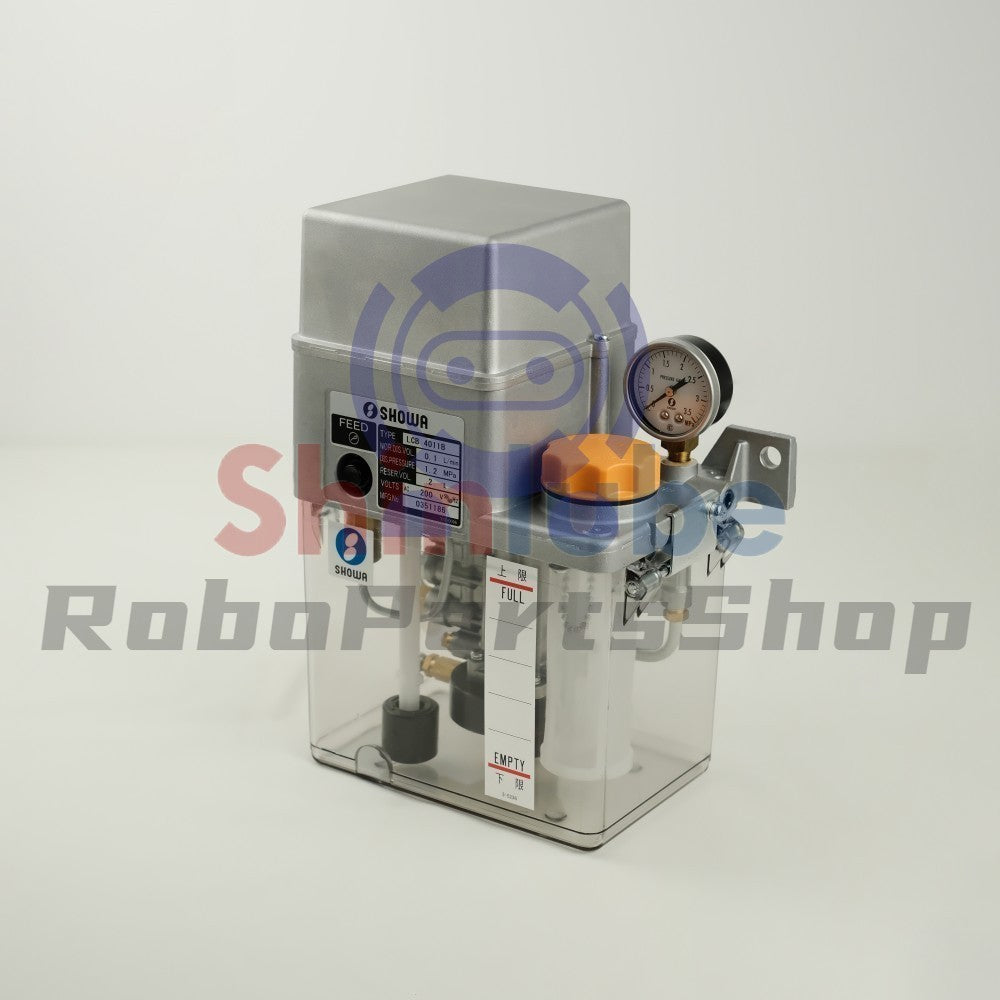 Showa Lubricator LCB4-011B Auto Lubrication Oil Pump, 2.0 Liter Tank, 200V