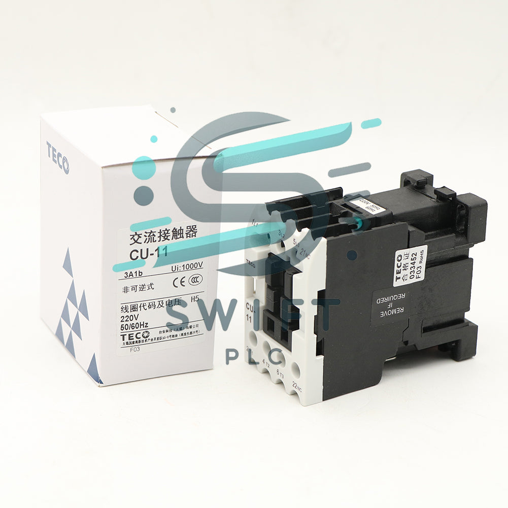 1pcs In Box TECO CU-11 3A1B AC Contactor 220VAC