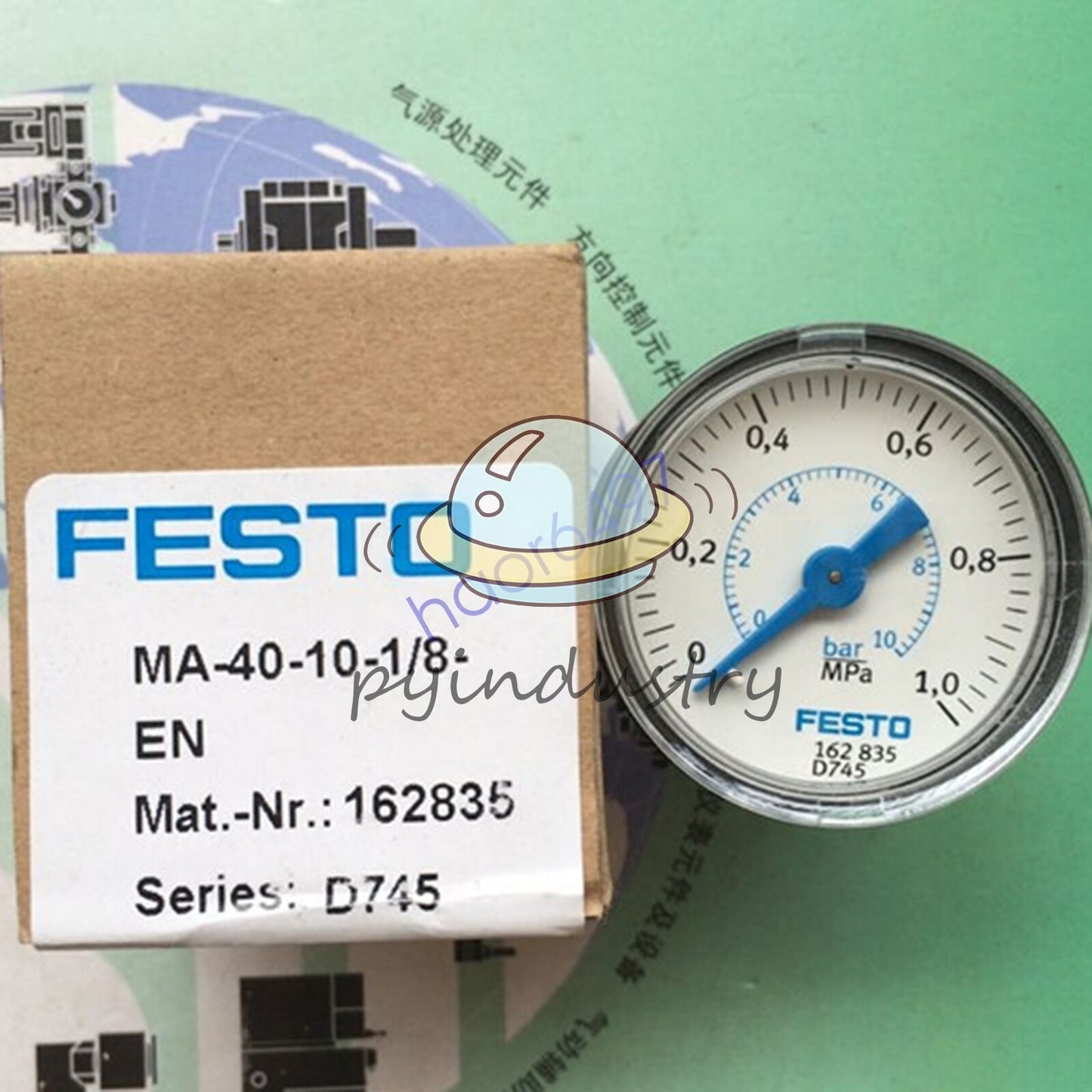1PC Festo MA-40-10-1/8-EN 162835 Pressure Gauge fast Ship #YP1