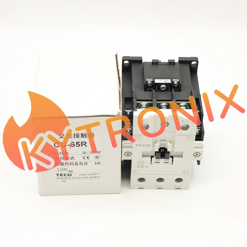 1Pcs TECO CU-65R 3A2a2b Magnetic Contactor 100 Amp 3 Phase 110V Coil 3A2a2b