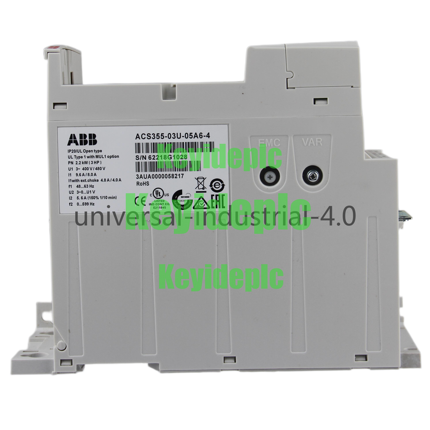 ABB AC DRIVE 3HP 5.6A 3P 380-480V R1 ACS355-03U-05A6-4 #ke