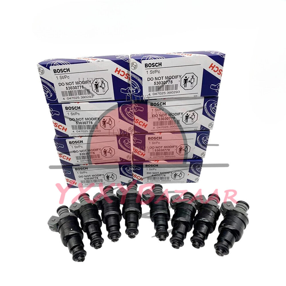8X Fuel Injectors For 96-99 Dodge Ram 1500 Jeep Wrangler 5.2L 5.9L V8 53030778