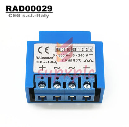 Italy CEG s.r.l.-Italy RAD00029 0-550V~ 0-240V- 2A@80℃ motor brake rectifier