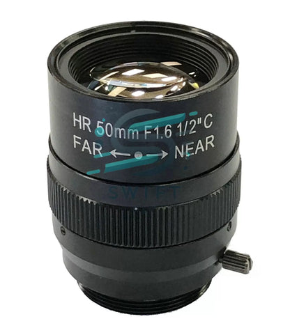3MP 50mm C-mount 1/2" HD Manual Iris Industrial Camera Night Vision Lens [1]