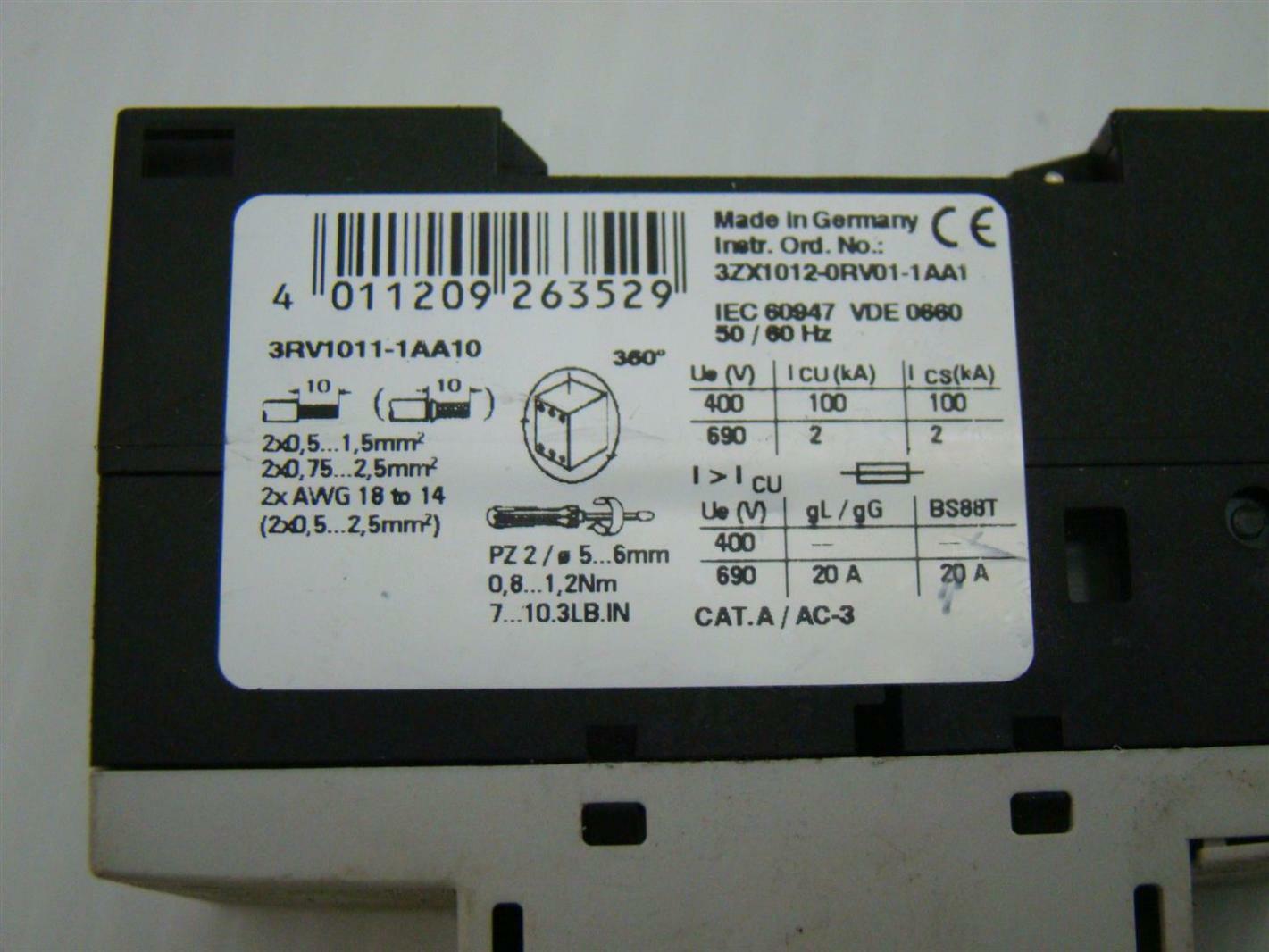 3RV1011-1AA10 - SIEMENS