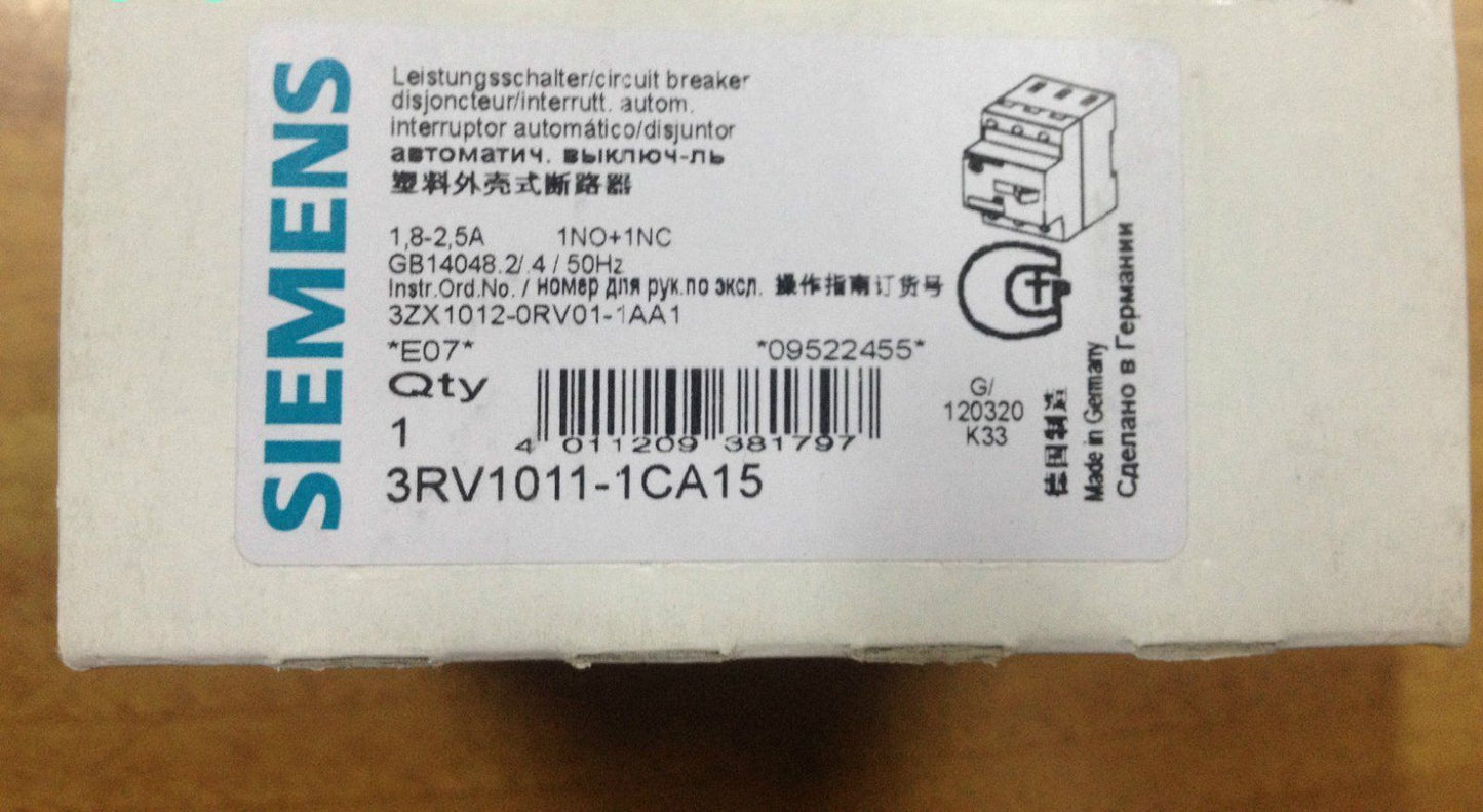3RV1011-1CA15 - SIEMENS