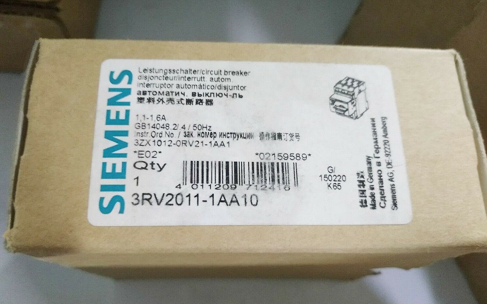 3RV2 011-1AA10 - SIEMENS
