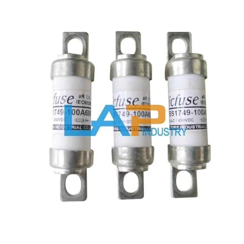 3 New BS1749-100A Fuse 690VAC 450VDC - Superior Circuit Protection - SUPERIOR CIRCUIT PROTECTION [1]