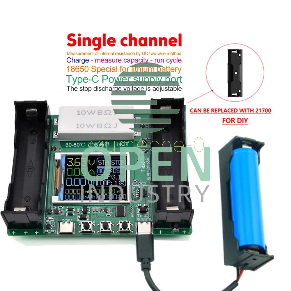 DC 5V 18650 Battery Capacity Tester Internal Resistance Detector Auto Charging
