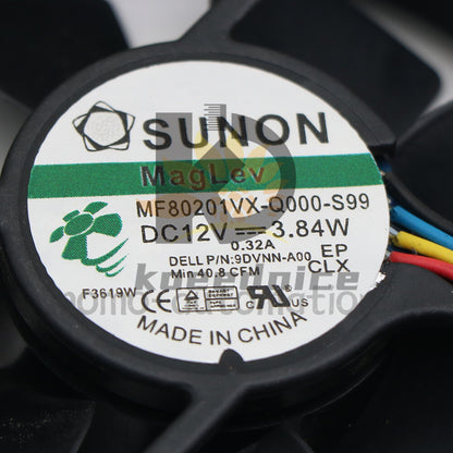 SUNON MF80201VX-Q000-S99 Cooling Fan 12V 3.84W DELL P / N 9DVNN-A00 4-wire 1PCS