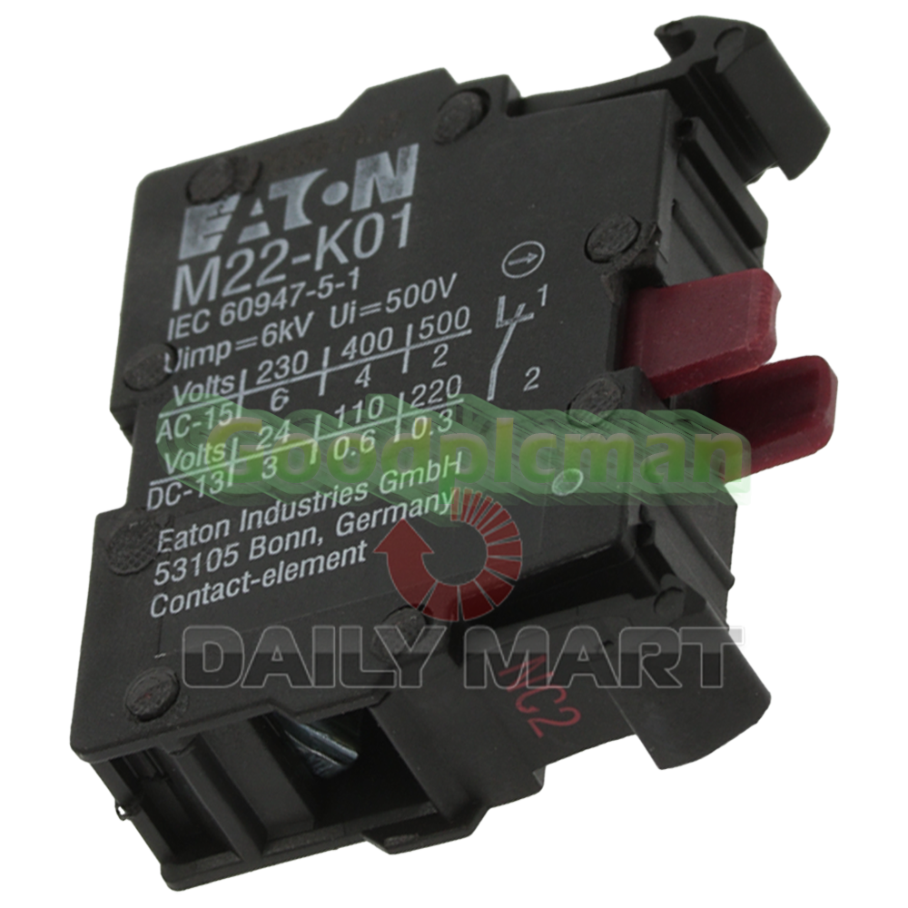 10PCS/ EATON MOELLER M22-K01 1NC Pushbutton Contact Block