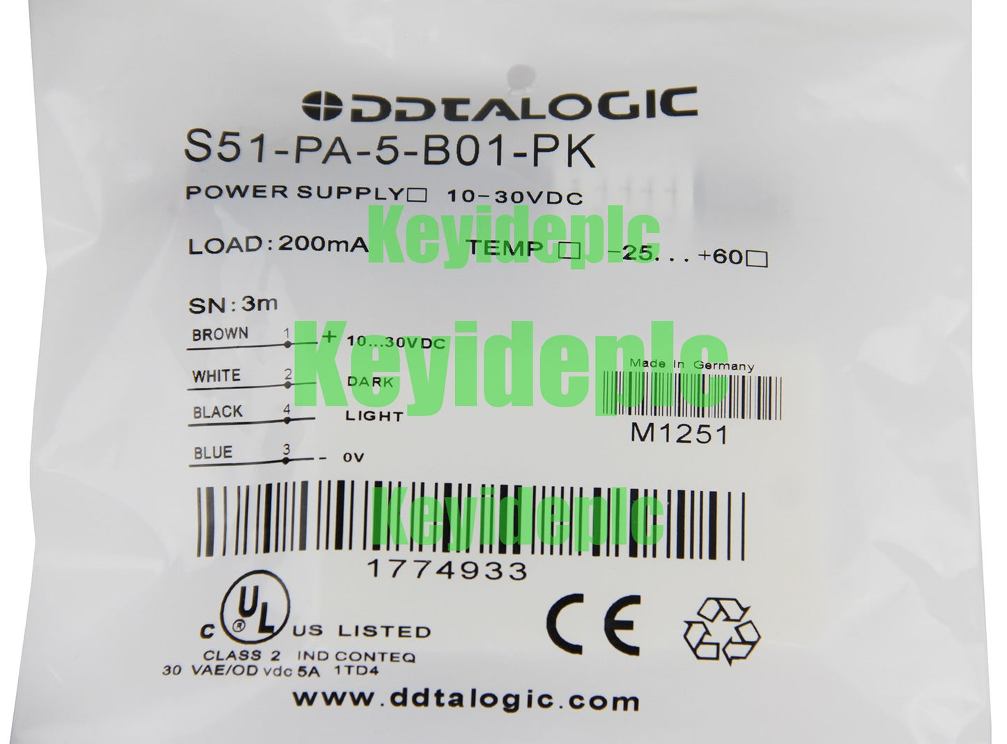 DATALOGIC S51-PA-5-B01-PK Photoelectric Sensor #ke