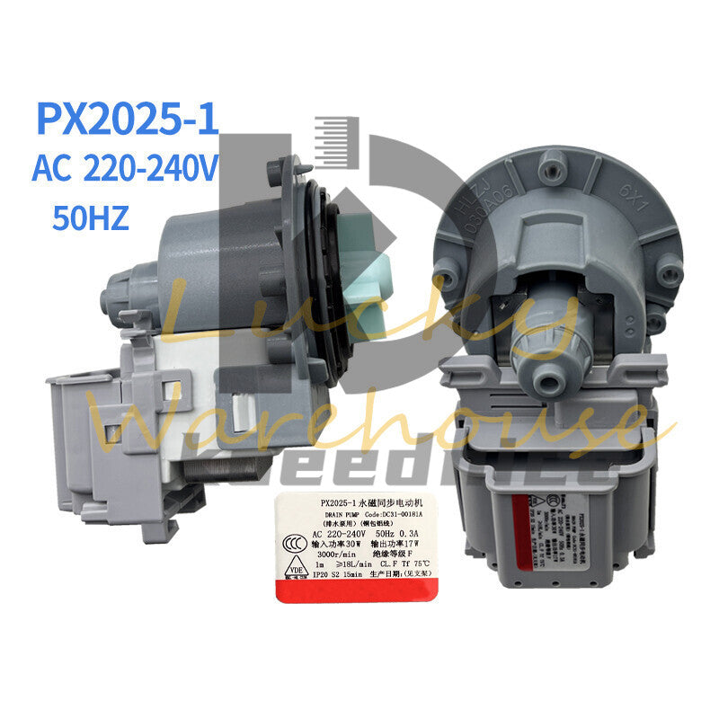 For Samsung Drain Pump PX2026-1 220-230V DC31-00181B PX2025-1 B15-6A DC31-00181A