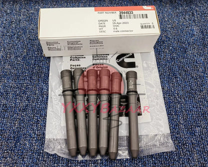 6PCS 24V Injector Connector Tubes 3944833 Fits for Cummins 1998-02 Dodge 5.9L