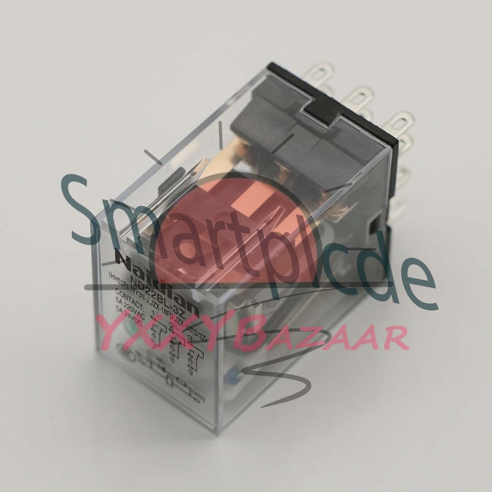 HH53PL Coil 3PDT 11 Pins Green LED Light General Purpose Power Relay DC 12V