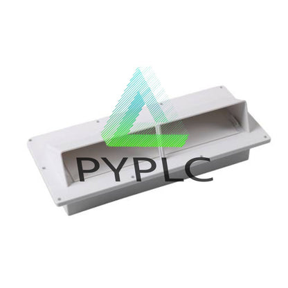 White RV Range Hood Vent with Damper Exterior Sidewall