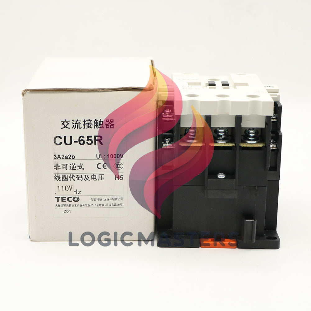 1Pcs TECO CU-65R Magnetic Contactor 100 Amp, 3 Phase, 110V Coil 3A2a2b