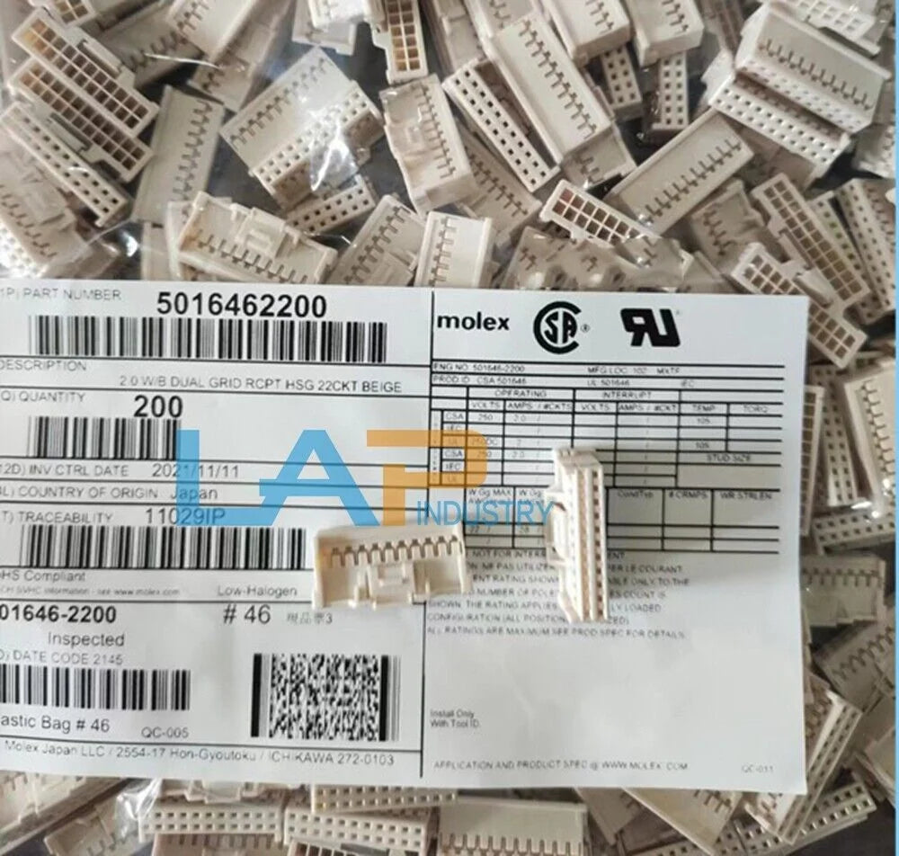 500PCS 501646-2200 22P Connector Plastic Shell 2.0MM Pitch - KOEED [1]