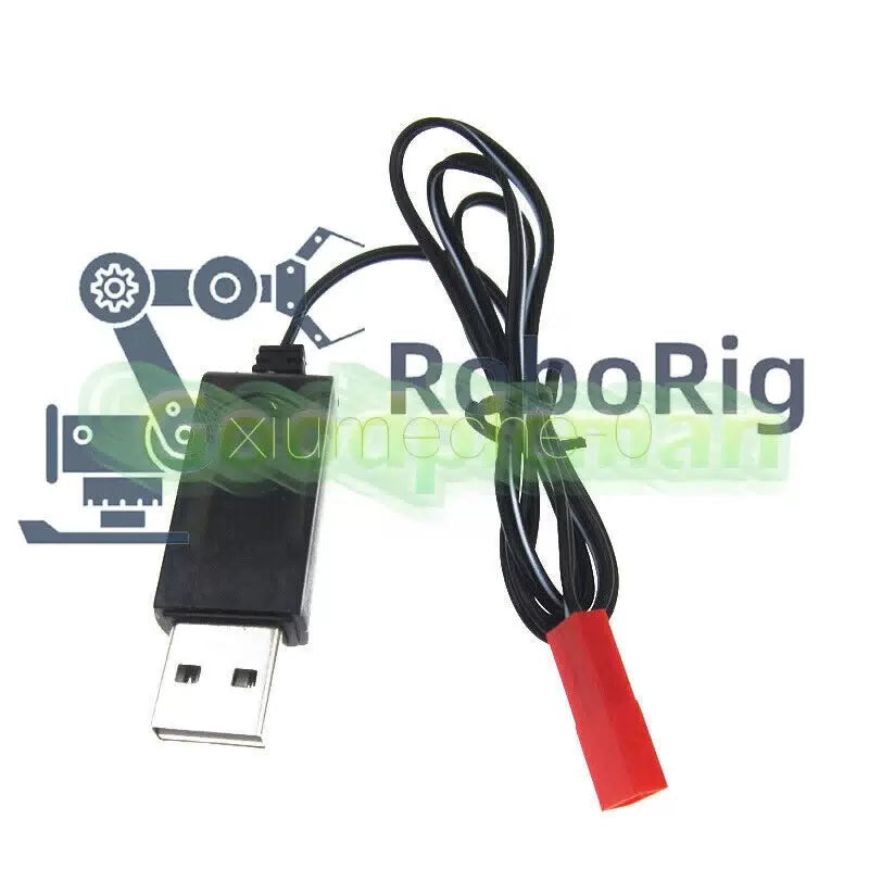 500mA 3.7V Output 1S Lipo Lithium Battery USB Cable Charger Red JST Female [3]